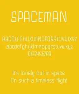 Spaceman - Hand Drawn Font Face