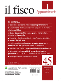 Il Fisco n. 45 del 2011 fascicolo 1