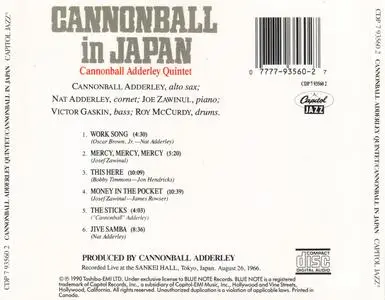 Cannonball Adderley - Cannonball In Japan (1966) {Capitol Jazz Japan CDP 7 93560 2 rel 1990}