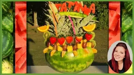 Food Decorating: Watermelon Fruit Decorating Arrangement