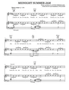 Midnight summer jam - Justin Timberlake (Piano-Vocal-Guitar)