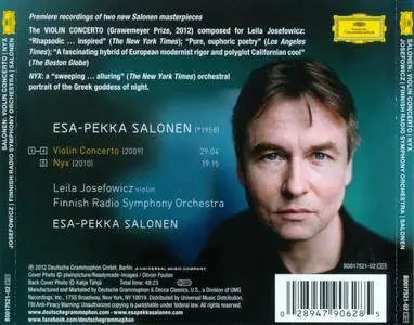 Esa-Pekka Salonen - Out of Nowhere - Leila Josefowicz (2012) {Deutsche Grammophon B0017521-02}