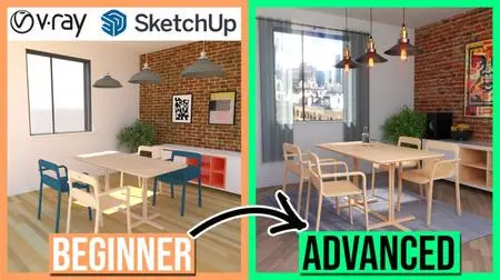 Vray Rendering for SketchUp - Beginner to Advanced - Create Better 3D Visuals! Interior Design