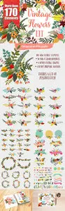 Creativemarket - Vintage Flowers III