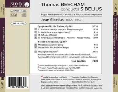 Thomas Beecham, Royal Philharmonic Orchestra - Jean Sibelius: Symphony No.1; Scènes historiques II (2021)