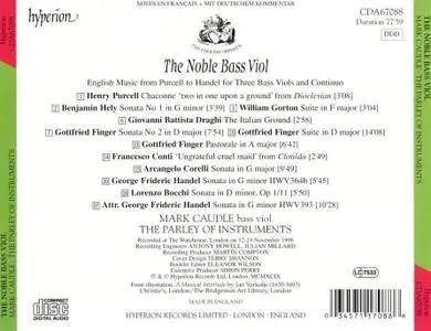 The Parley of Instruments, Mark Caudle - The Noble Bass Viol: From Purcell To Handel  (1999)