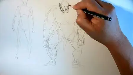 Drawing Essential 4: How to draw male figure, body variations and humanoid creatures