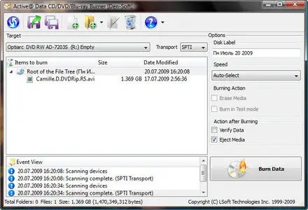 Active@ Data CD/DVD/Blu-ray Burner v3.1.22
