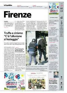 la Repubblica Firenze - 30 Agosto 2018