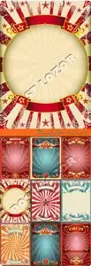 Circus poster vector set 17