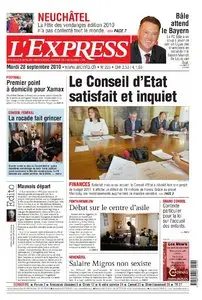 L' EXPRESS 28 SEPTEMBRE 2010