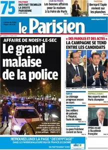 Le Parisien + Cahier Paris du Vendredi 27 Avril 2012