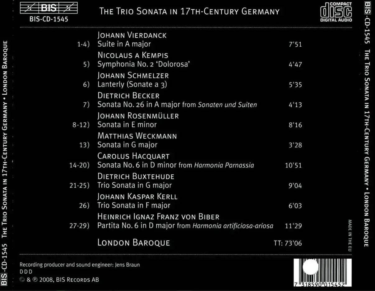 London Baroque - The Trio Sonata in 17th-Century Germany (2008)