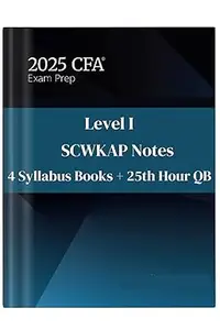 2025 Study Material compatible for CFA Level 1 (4 Books) - Applicable to 2025 exams - Scwkap