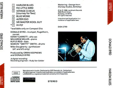 Donald Byrd - Harlem Blues (1992)