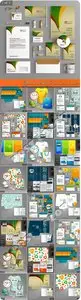 Corporate identity for business set vector