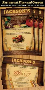 GraphicRiver Restaurant-Bar Magazine Ad or Flyer Template V2