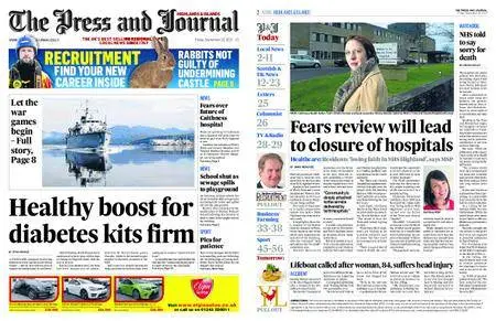 The Press and Journal Highlands and Islands – September 22, 2017