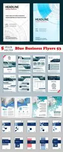Vectors - Blue Business Flyers 53