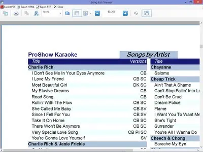 Song List Generator 5.0.2