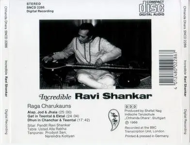 Ravi Shankar - Incredible Ravi Shankar - Raga Charukauns (1986) {Chhanda Dhara SNCD 2286}