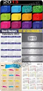 Set of calendars 5 - Stock Vector