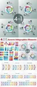 Vectors - Arrows Infographics Elements