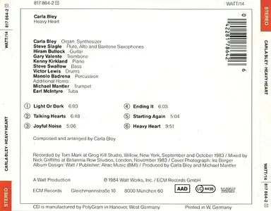 Carla Bley - Heavy Heart (1984) {ECM/WATT}