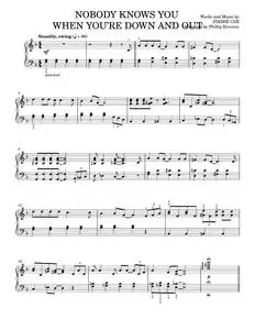 Nobody Knows You When You're Down And Out (Nobody Knows When You're Down And Out) - Eric Clapton (Piano Solo)