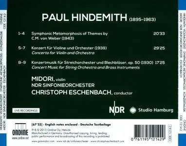 Midori, Christoph Eschenbach - Hindemith: Symphonic Metamorphosis, Violin Concerto, Concert Music, Op.50 (2013)