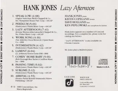 Hank Jones - Lazy Afternoon (1989) {Concord Jazz CCD-4391}