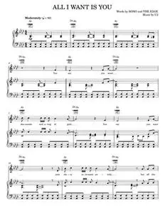 All i want is you - U2 (Piano-Vocal-Guitar)