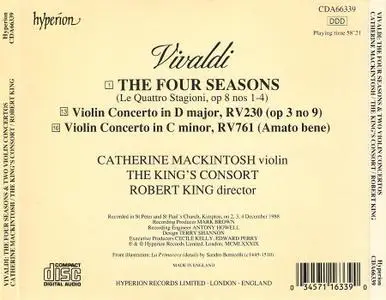 Catherine Mackintosh, Robert King, The King's Consort - Vivaldi: The Four Seasons (1989)