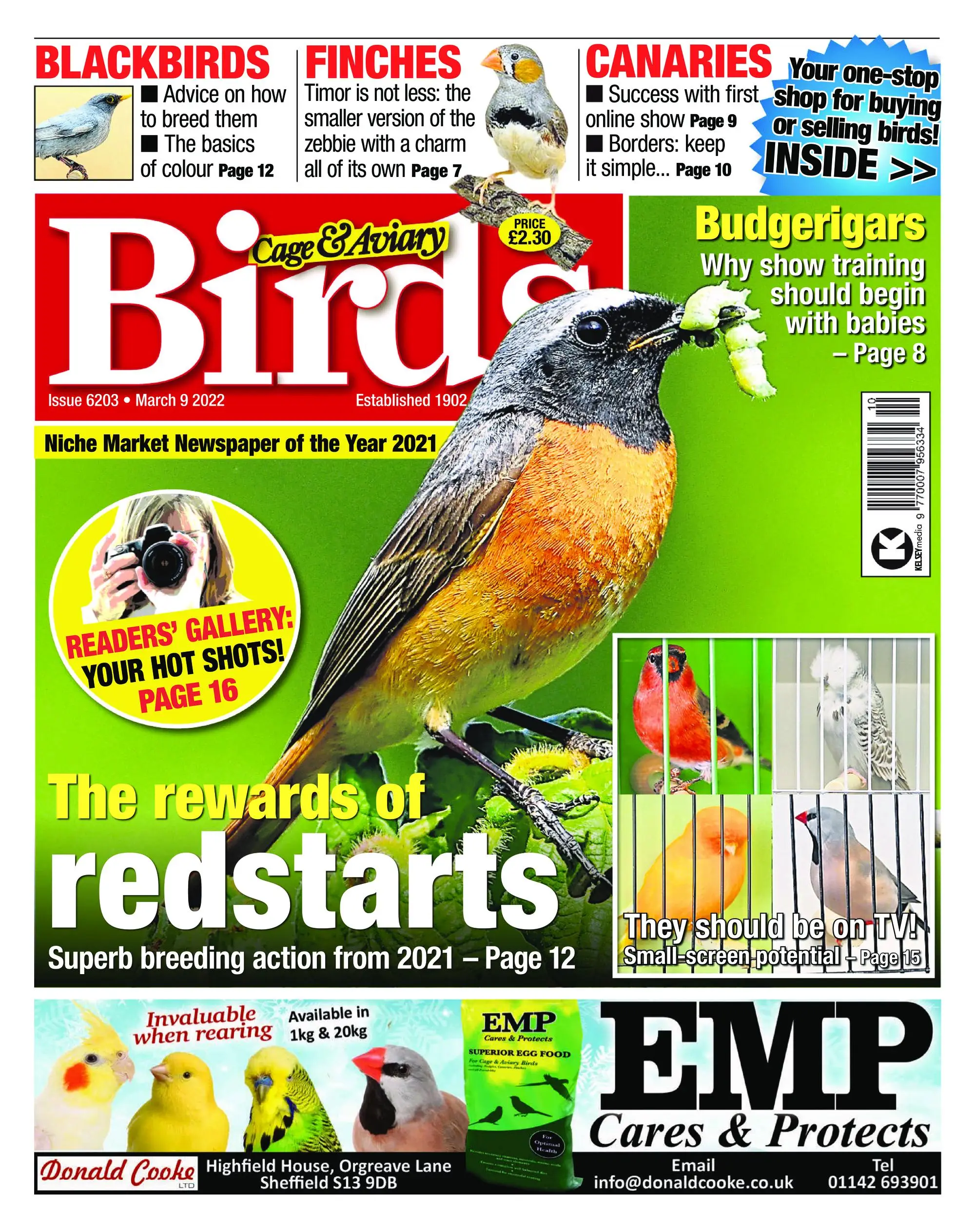 Cage & Aviary Birds – 09 March 2022