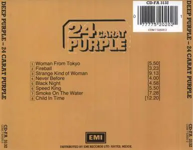 Deep Purple - 24 Carat Purple (1975) [1989, EMI, W-Germany, CDM7520202 CD-FA3132]