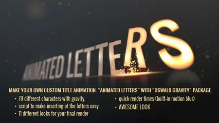 Animated Letters - Oswald Gravity Package - Project for After Effects (VideoHive)