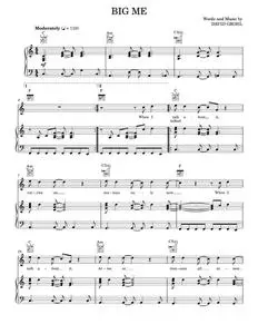 Big me - Foo Fighters (Piano-Vocal-Guitar)