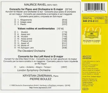 Krystian Zimerman, Pierre Boulez - Ravel: Piano Concertos, Valses nobles et sentimentales (1999)