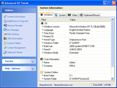 Advanced XP Tweak v2.52 Build 272