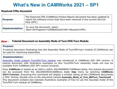 CAMWorks 2021 SP1 Build 2021-04-07