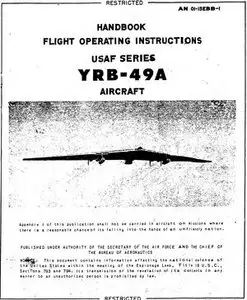Handbook Flight Operating Instructions USAF Series YRB-49A Aairpcraft