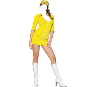 Template Girl in yellow dress for Photoshop