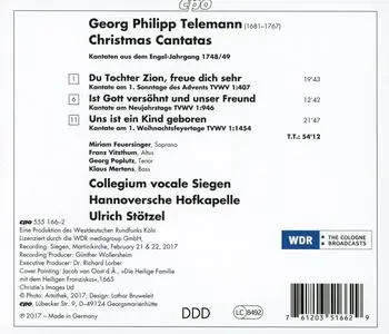 Ulrich Stötzel, Hannoversche Hofkapelle, Collegium vocale Siegen - Georg Philipp Telemann: Christmas Cantatas II (2017)