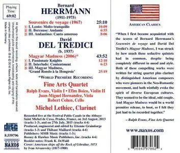 Fine Arts Quartet & Michel Lethiec - Herrmann: Souvenirs de voyages; Del Tredici: Magyar Madness (2016)