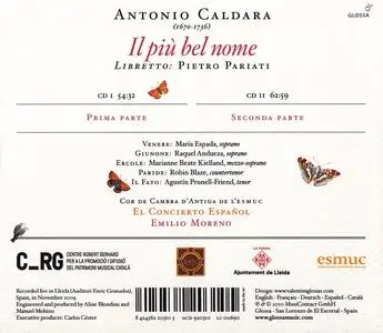 Emilio Moreno, El Concierto Español - Antonio Caldara: Il più bel nome (2010)