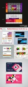 Vectors - Stylish Business Cards Set 34