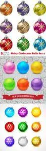 Vectors - Shiny Christmas Balls Set 4