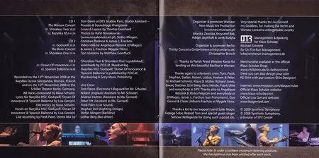 Klaus Schulze & Lisa Gerrard - Dziekuje Bardzo - Vielen Dank (3CD) (2009)