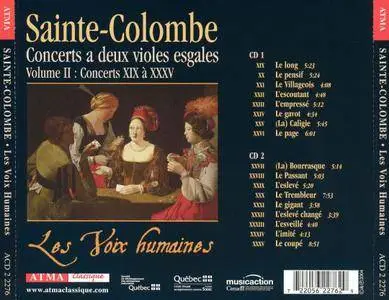 Les Voix Humaines - Sainte-Colombe: Concerts a deux violes esgales, Volume 2 (2004)