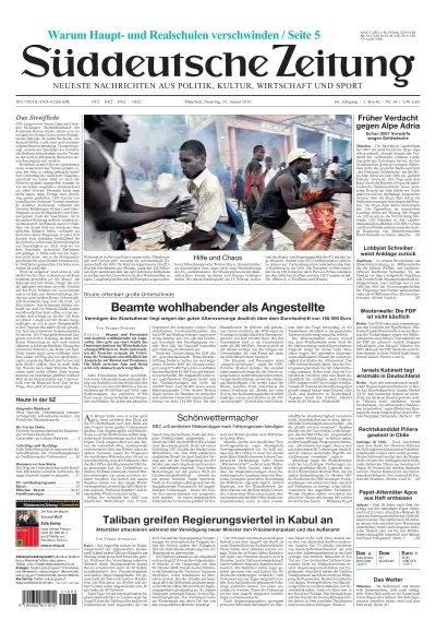 Sueddeutsche Zeitung vom 19.01.2010